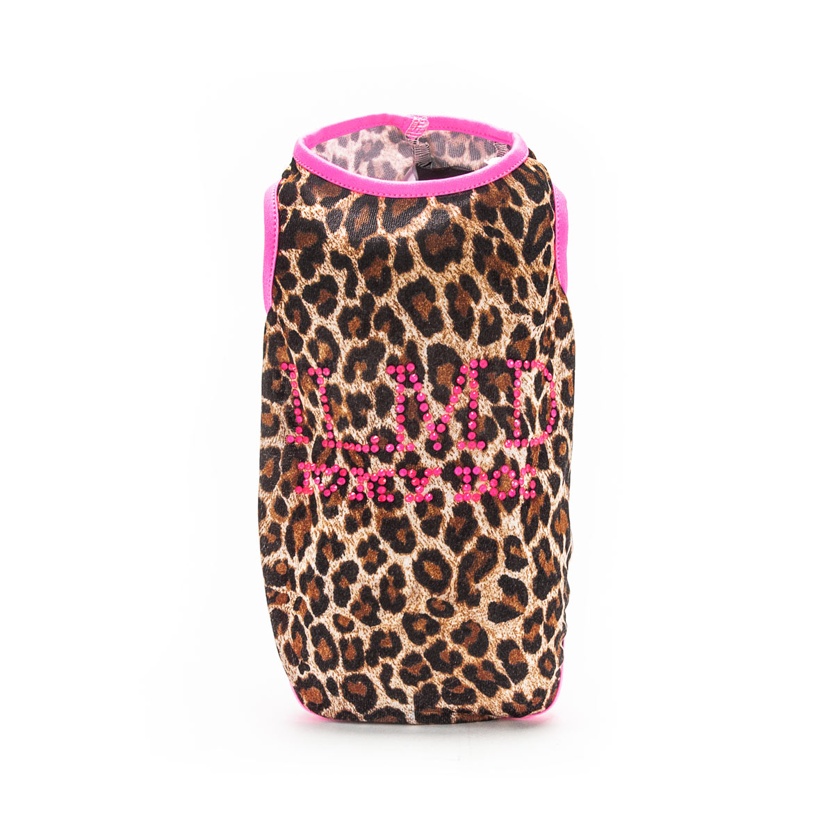 I Love My Dog Hondenshirt Fluo Leopard Pink