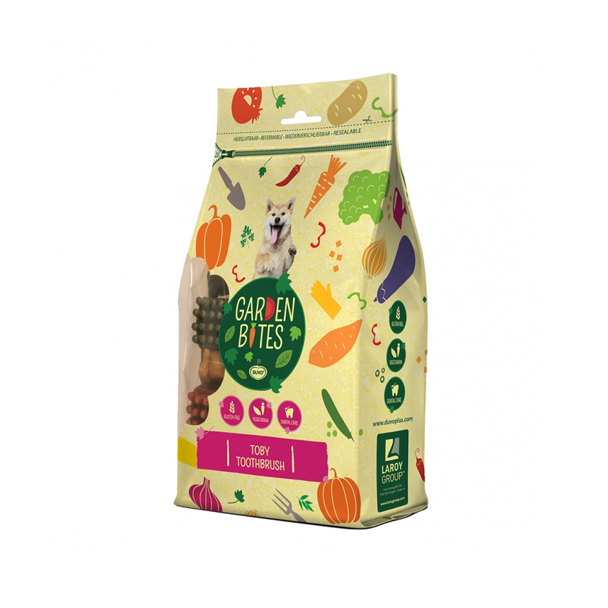 Garden Bites Kauwsnack Toby Toothbrush Pouch L