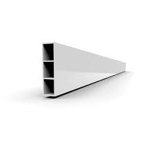 1 1/2" x 5 1/2" x 192" Ribbed Rail White