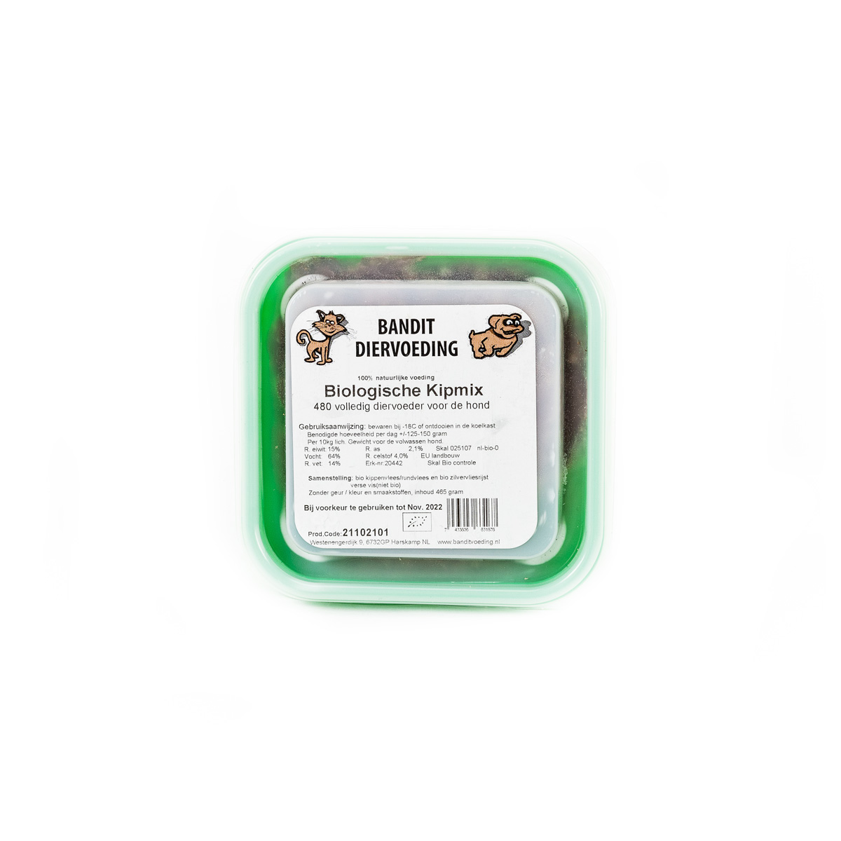 Bandit Vriesvoeding Hond BIO Vleesmix Kip 480gr