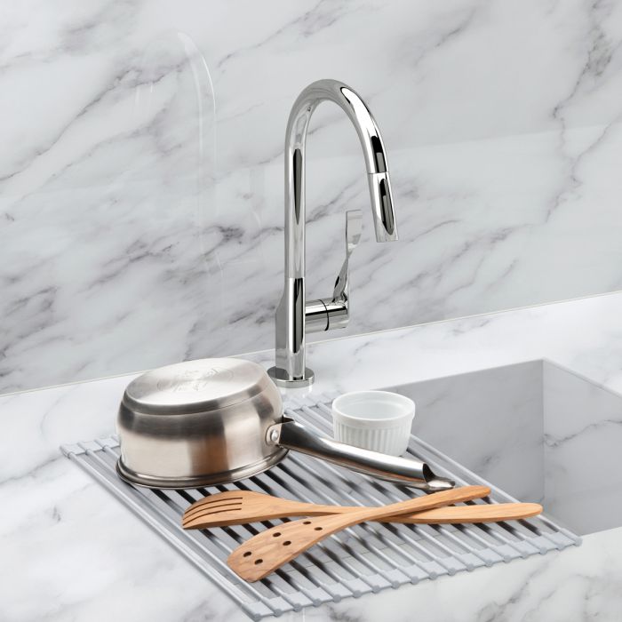 Over-Sink Roll-Up Drying Rack