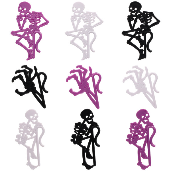 Skeleton Cupcake Layon/Beverage Marker  (12 Count )