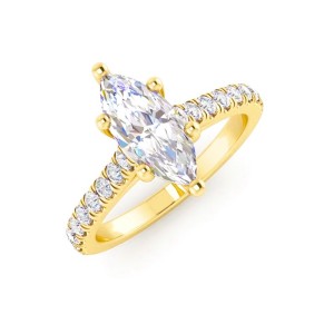 Classic Marquise Diamond Engagement Ring