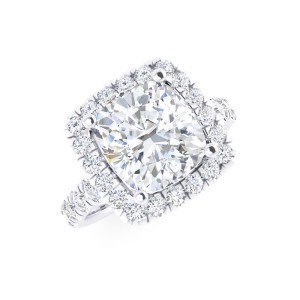 Cushion Diamond Halo Ring