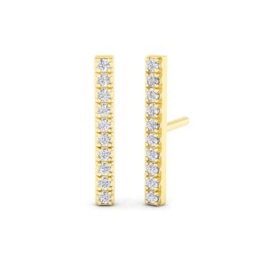 Long Diamond Bar Earrings