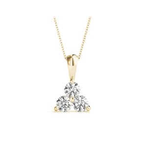 Three Stone Diamond Pendant