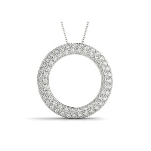 Pave Diamond Circle Pendant