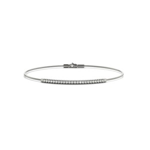 Diamond Bar Accent Wire Bracelet