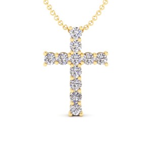 Classic Diamond Cross Pendant