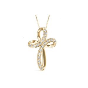 Ribbon Cross Pendant