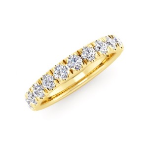 U Style Pave Diamond Band