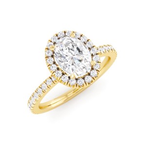 Oval Halo Engagement Ring