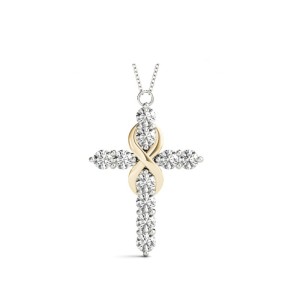 Infinity Diamond Cross Pendant