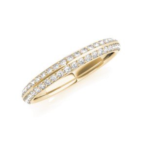 Double Row Diamond Wedding Band