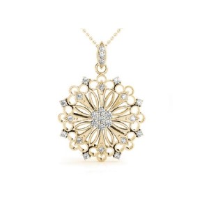 Floral Diamond Pendant