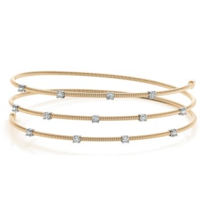 Wrap Bracelet with Diamond Stations