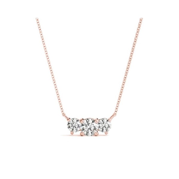 Three Stone Diamond Necklace
