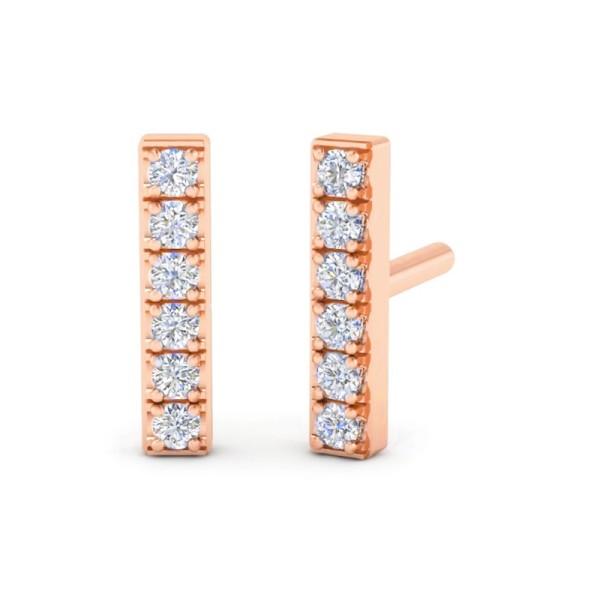 Diamond Bar Earrings