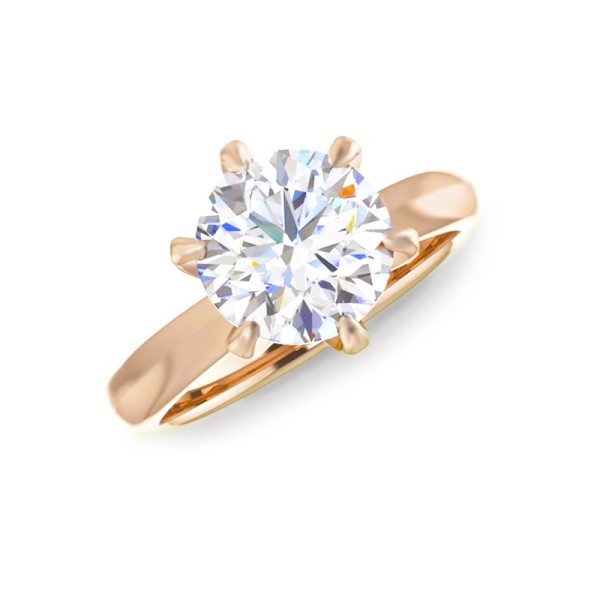 Six Prong Round Solitaire Engagement Ring