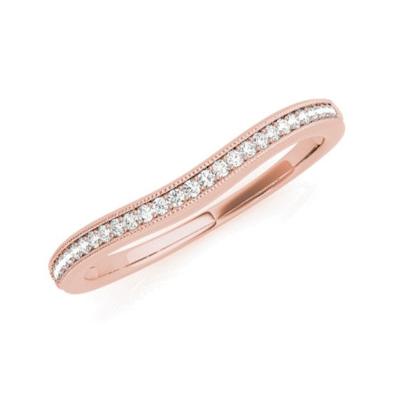 Beaded Edge Curved Band