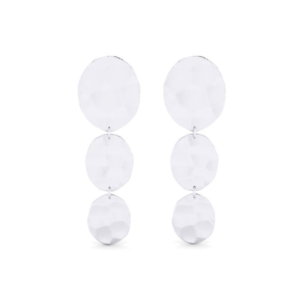 Oval Triple-Drop Earrings