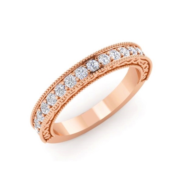 Milgrain Diamond Band