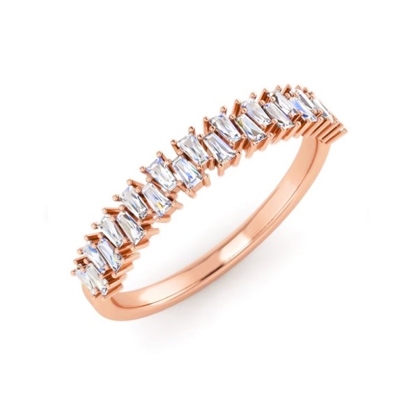 Off Set Baguette Stackable Band