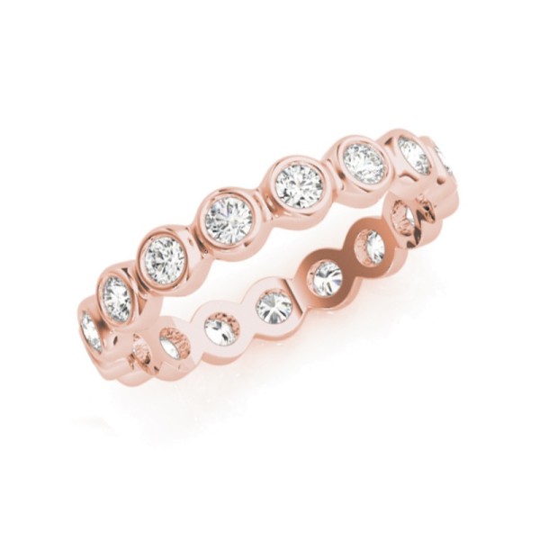 Bezel Set Round Diamond Eternity Band