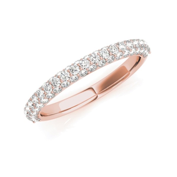Multi Row Diamond Wedding Band