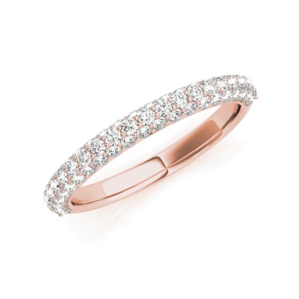 Micro Pave Diamond Wedding Band