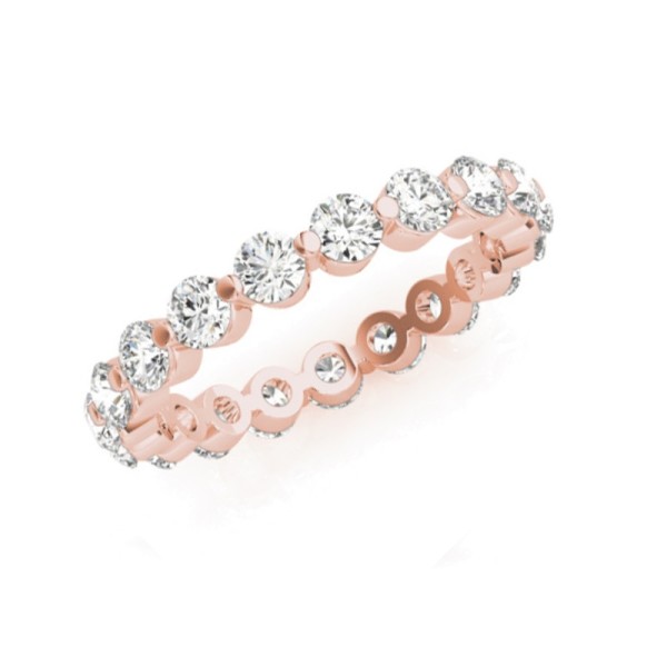 Single Prong Round Diamond Eternity Band