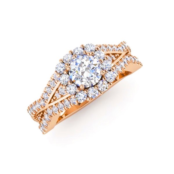 Cushion Halo Engagement Ring
