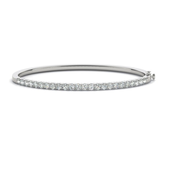 Classic Prong Diamond Bangle Bracelet