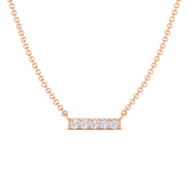 5 Stone Bar Necklace