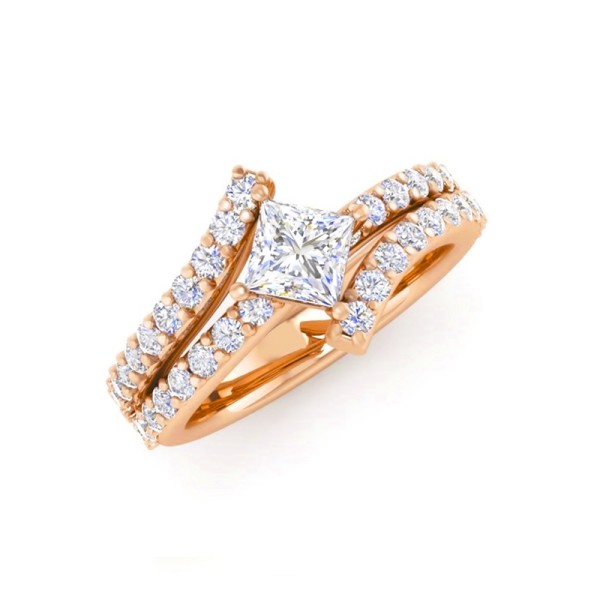 Princess Kite Set Diamond Ring