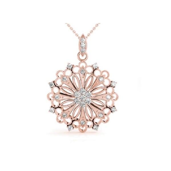 Floral Diamond Pendant