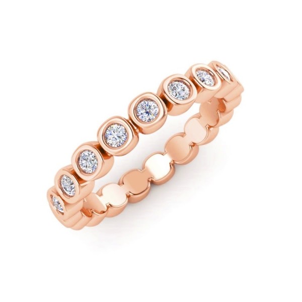 Bezel Set Stackable Diamond Band