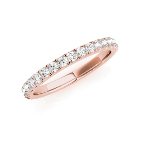 Shared Prong Round Diamond Anniversary Band