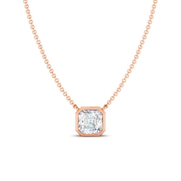 Asscher Bezel Necklace