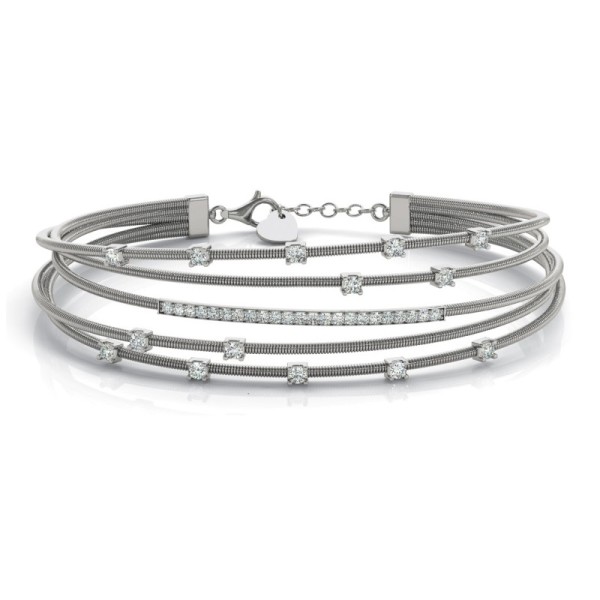 Fancy Diamond Wire Bracelet