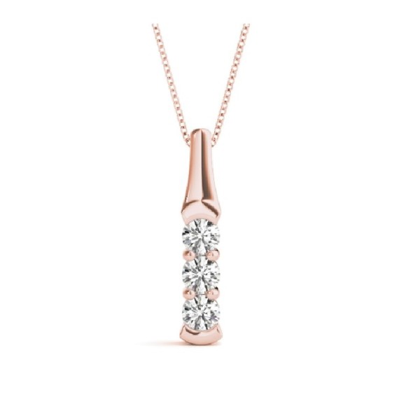 Three Stone Diamond Pendant