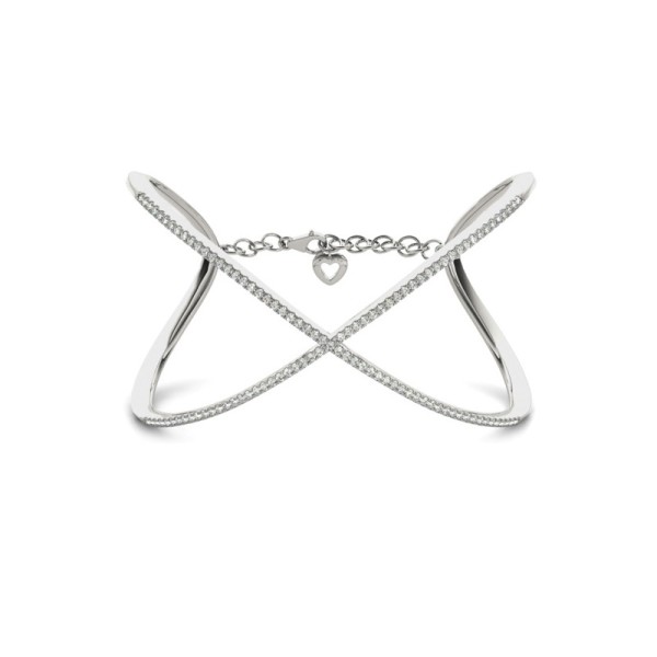 Fancy Cross Over Diamond Bracelet