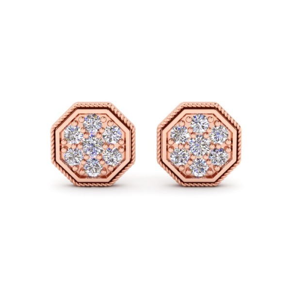 Octagon Diamond Earrings