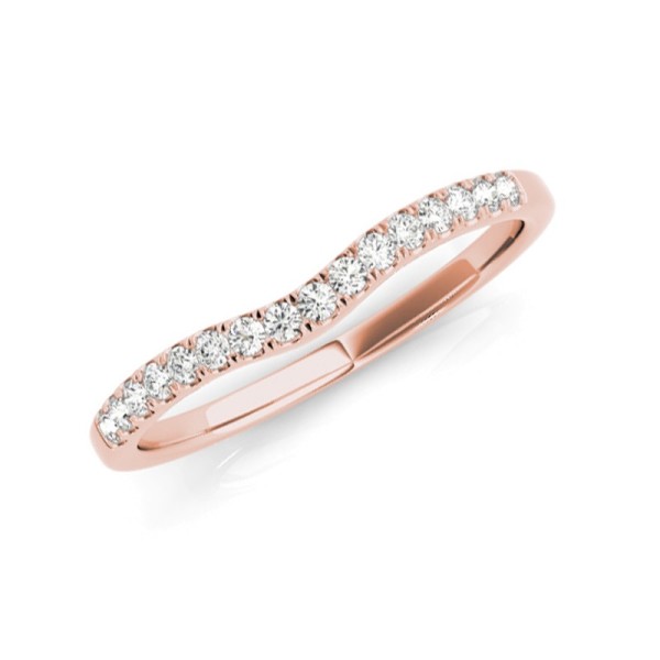 Curved Diamond Wedding Band