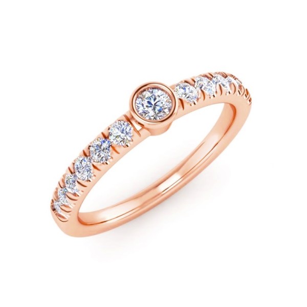 Single Bezel Set Diamond Band
