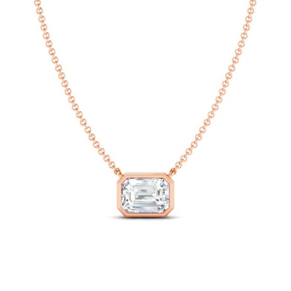 Emerald Bezel Necklace