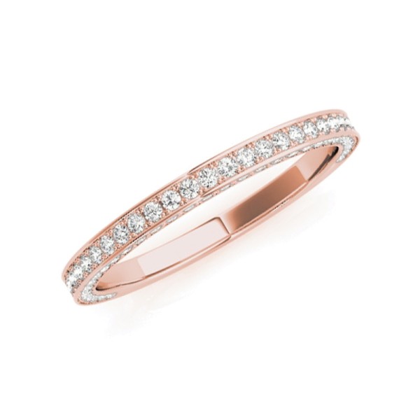 Three Sided Diamond Band