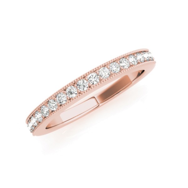 Diamond Anniversary Band with Milgrain Edges