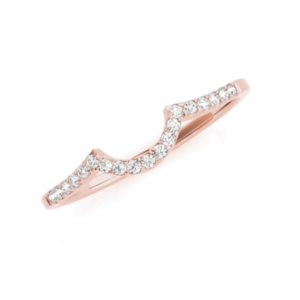 Half Moon Diamond Wedding Band