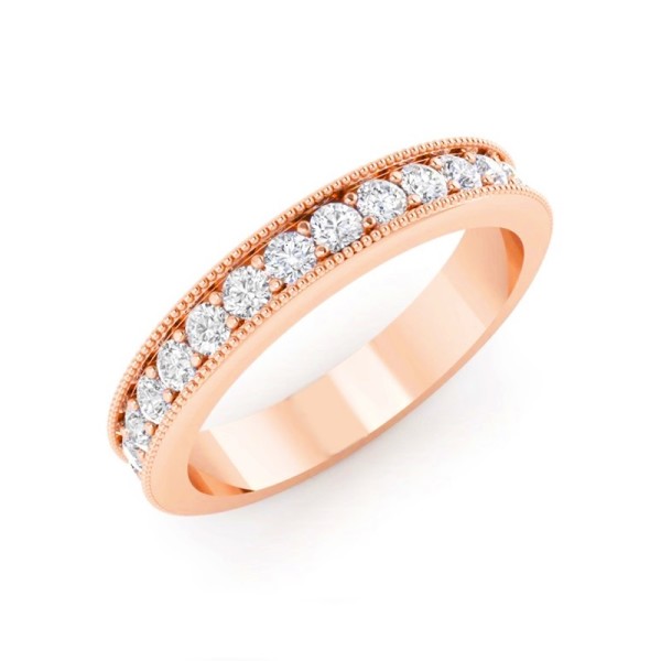 Beaded Eternity Diamond Band